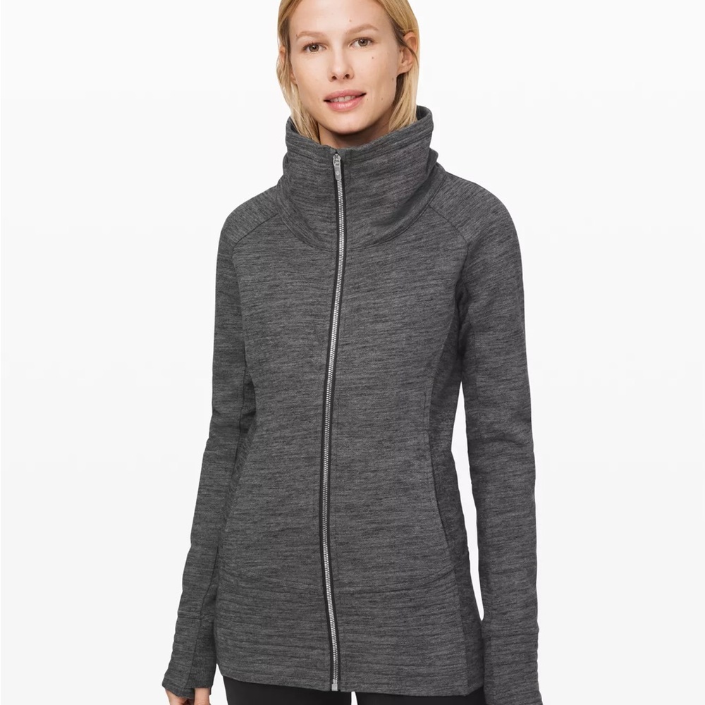 lululemon athletica Women's Gray Marled Crewneck Sweater